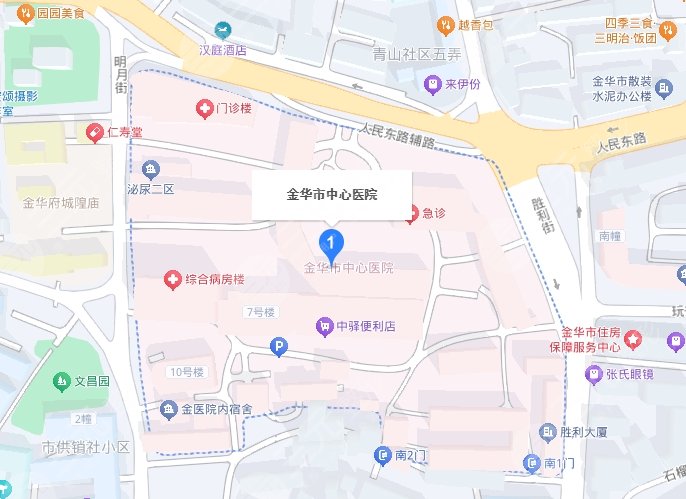 金華市中心醫(yī)院地址