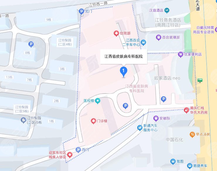 江西省皮膚病?？漆t(yī)院地址